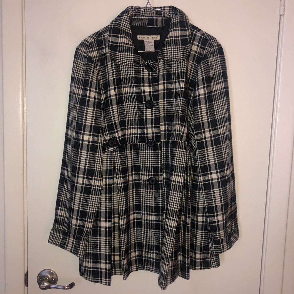 Plaid peacoat